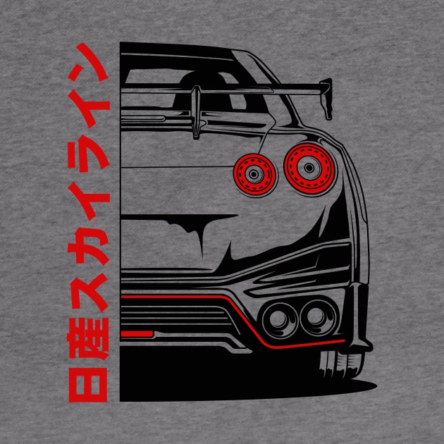 Nissan GTR R35 Black Print by cturs